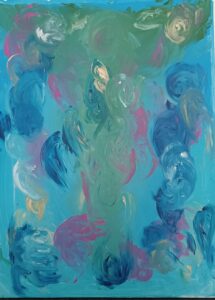 odevzdaná, akryl na plátně, Ekvádor