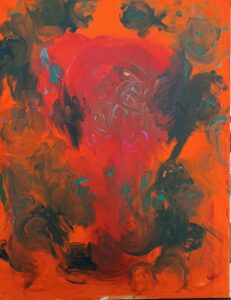 prvotní síla, akryl na plátně, Ekvádor